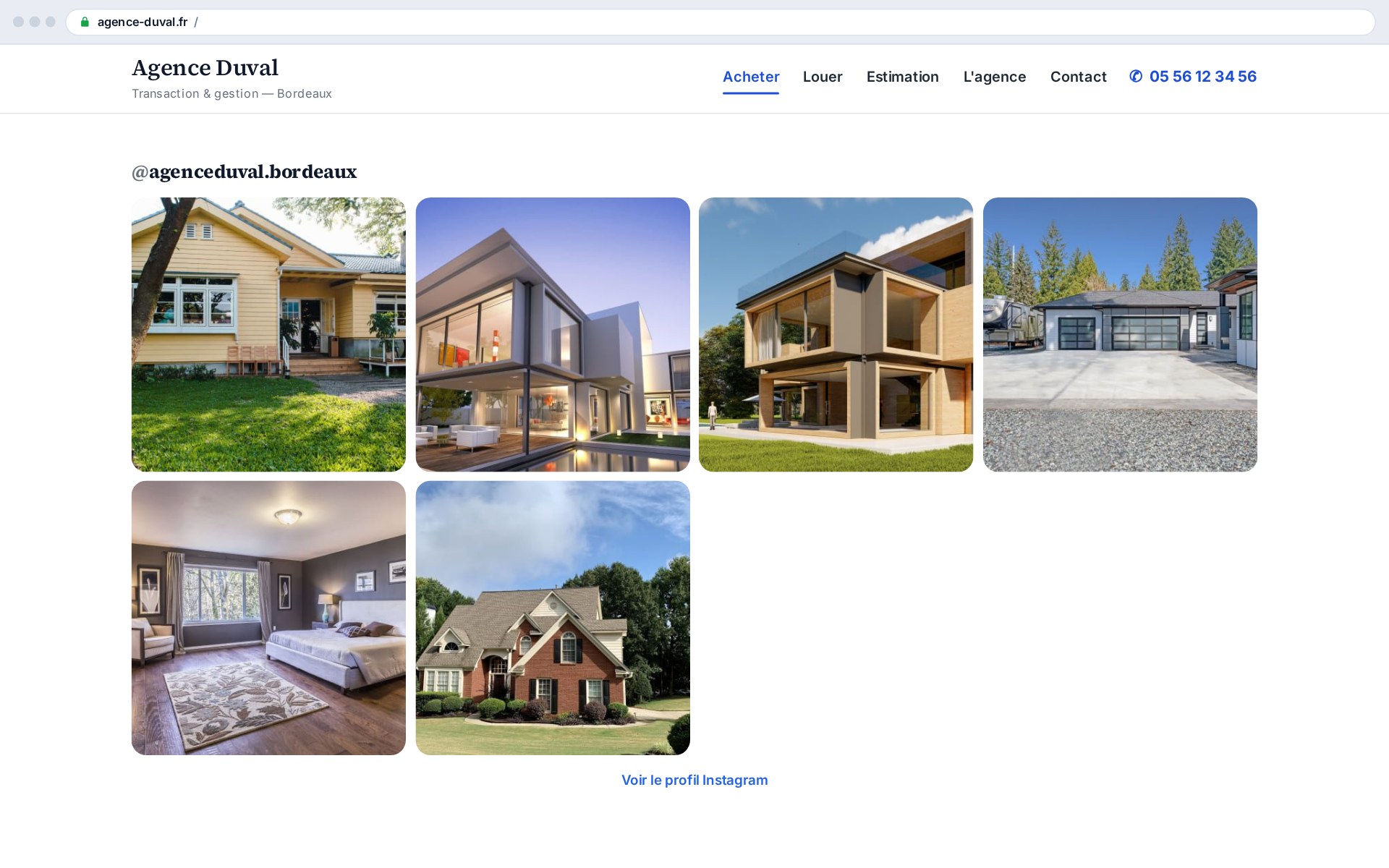 Your Instagram feed on the site: proof the agency is alive, updated without a thought