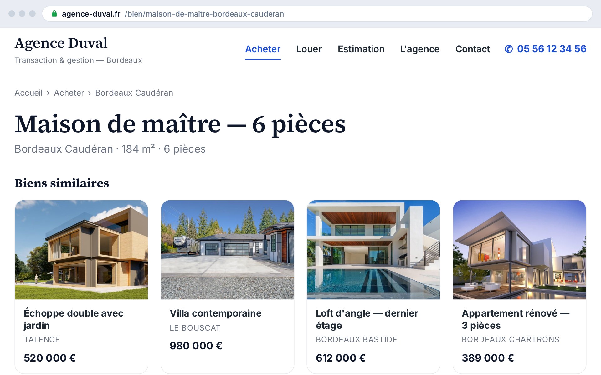 A visitor who lands on a property out of budget leaves with three more of yours