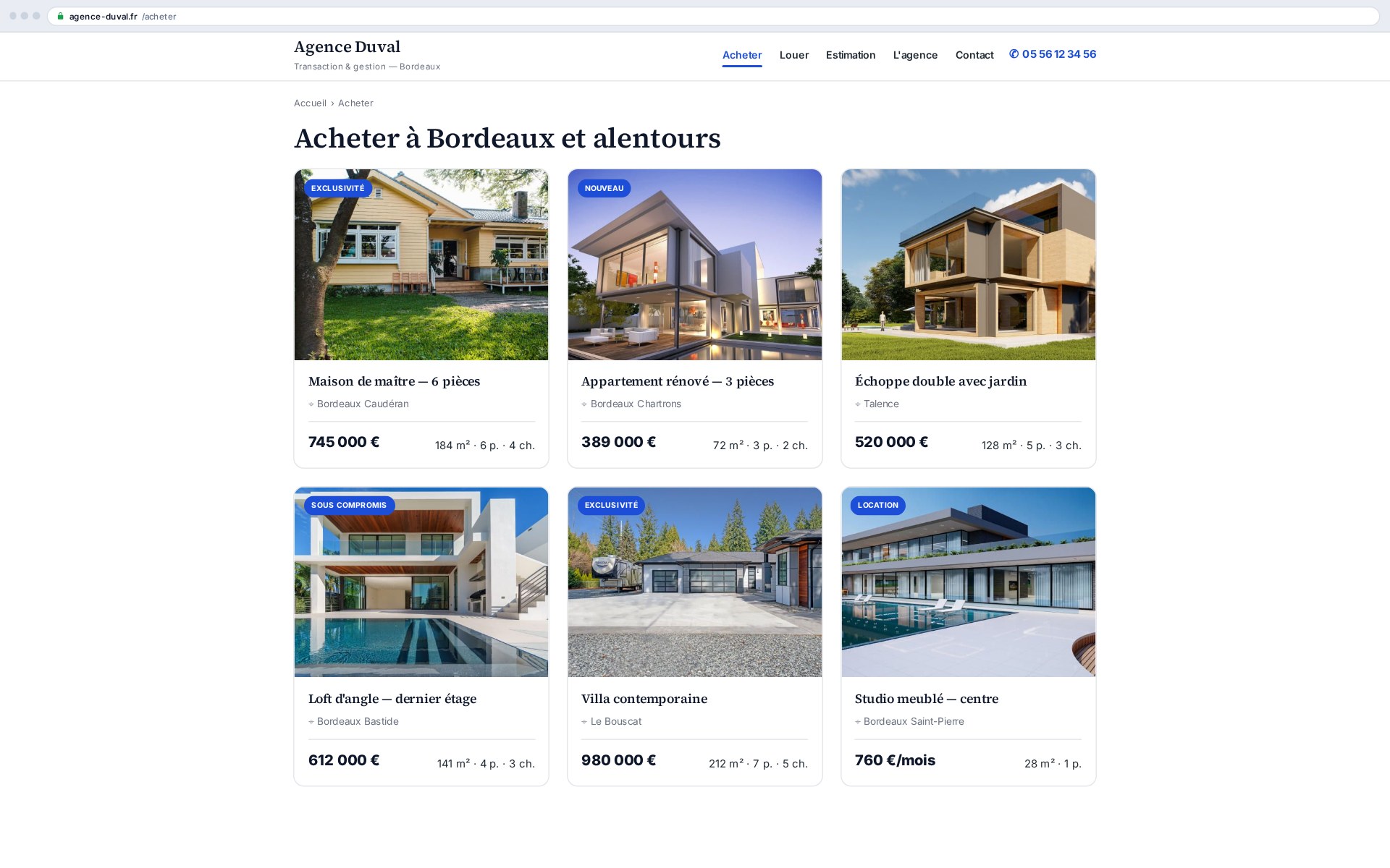 The catalogue: overridable cards, filters, favourites — indexable, therefore findable